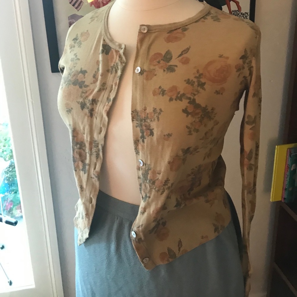 Zara autumn floral cardigan (large)
